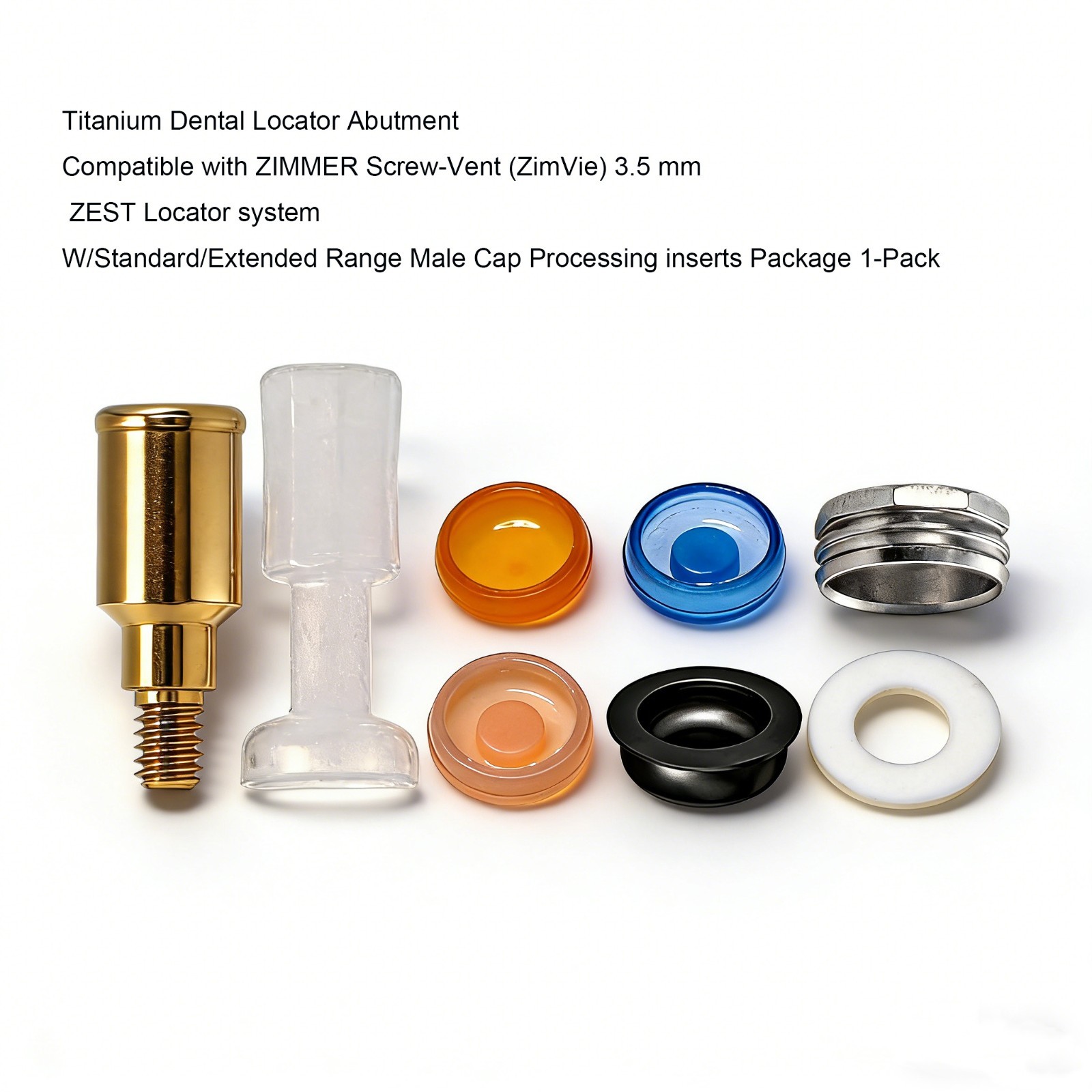 Titanium Locator Abutment For Zimmer TSV 3.5/4.5mm Tapered Internal Hex Implants