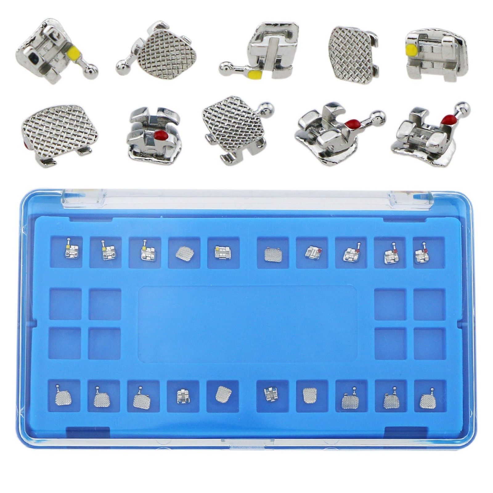 YAMEI Dental CNC Orthodontic Metal Brackets Mini MBT 022 Slot 345 with Hooks