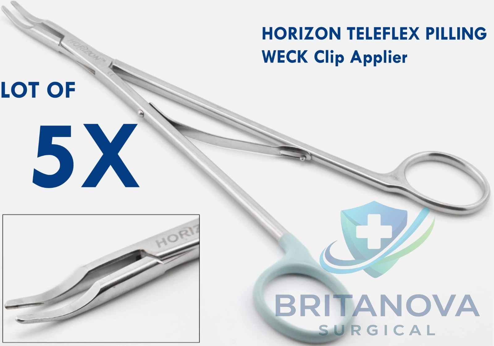5X HORIZON 237081 TELEFLEX PILLING WECK Open Ligating CVD MEDIUM Clip Applier 8″