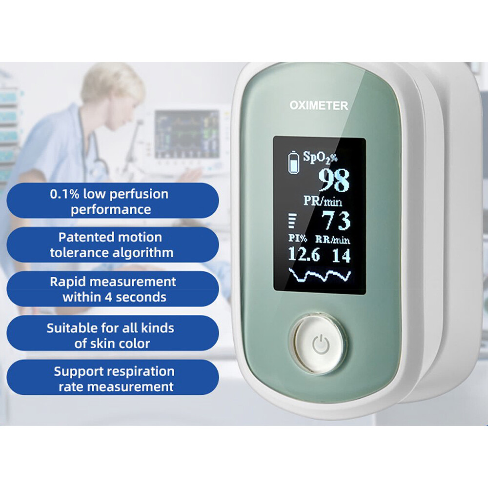 Pulse Finger Oximetro De Pulso Oxymeter SPO2 PR PI RR Sleep Monitor Heart Rate