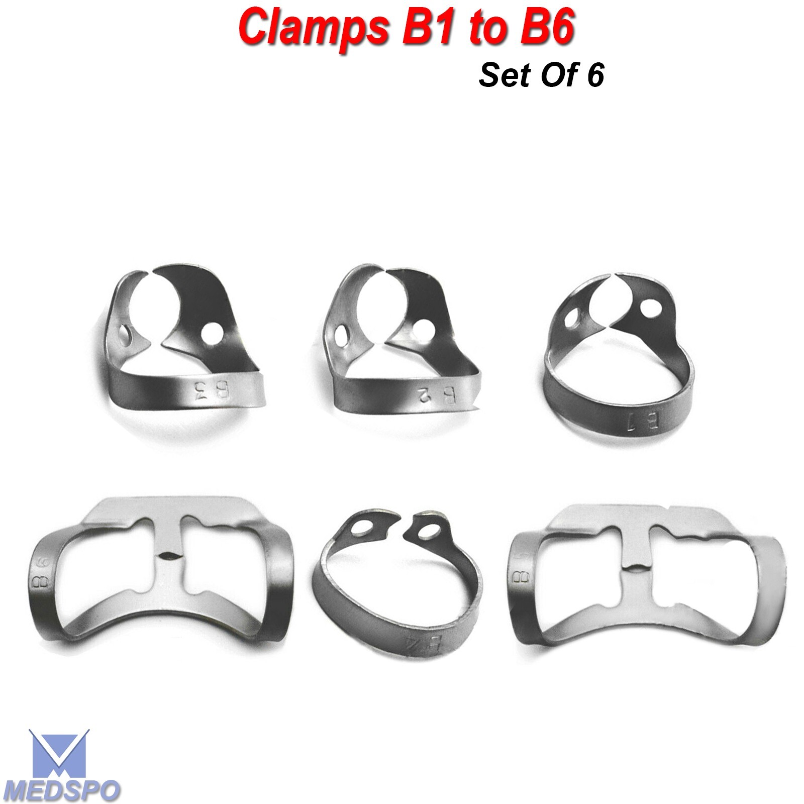 Rubber Dam Brinker Clamps Rubber Dam Universal B1-B2-B3-B4-B5-B6 Dental Tools CE