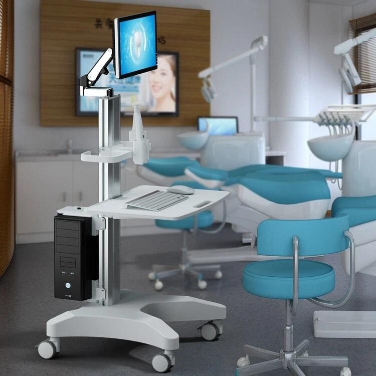 Medical Dental Scanner Mobile Cart Intraoral Scanner Trolley Tool Cart 110V