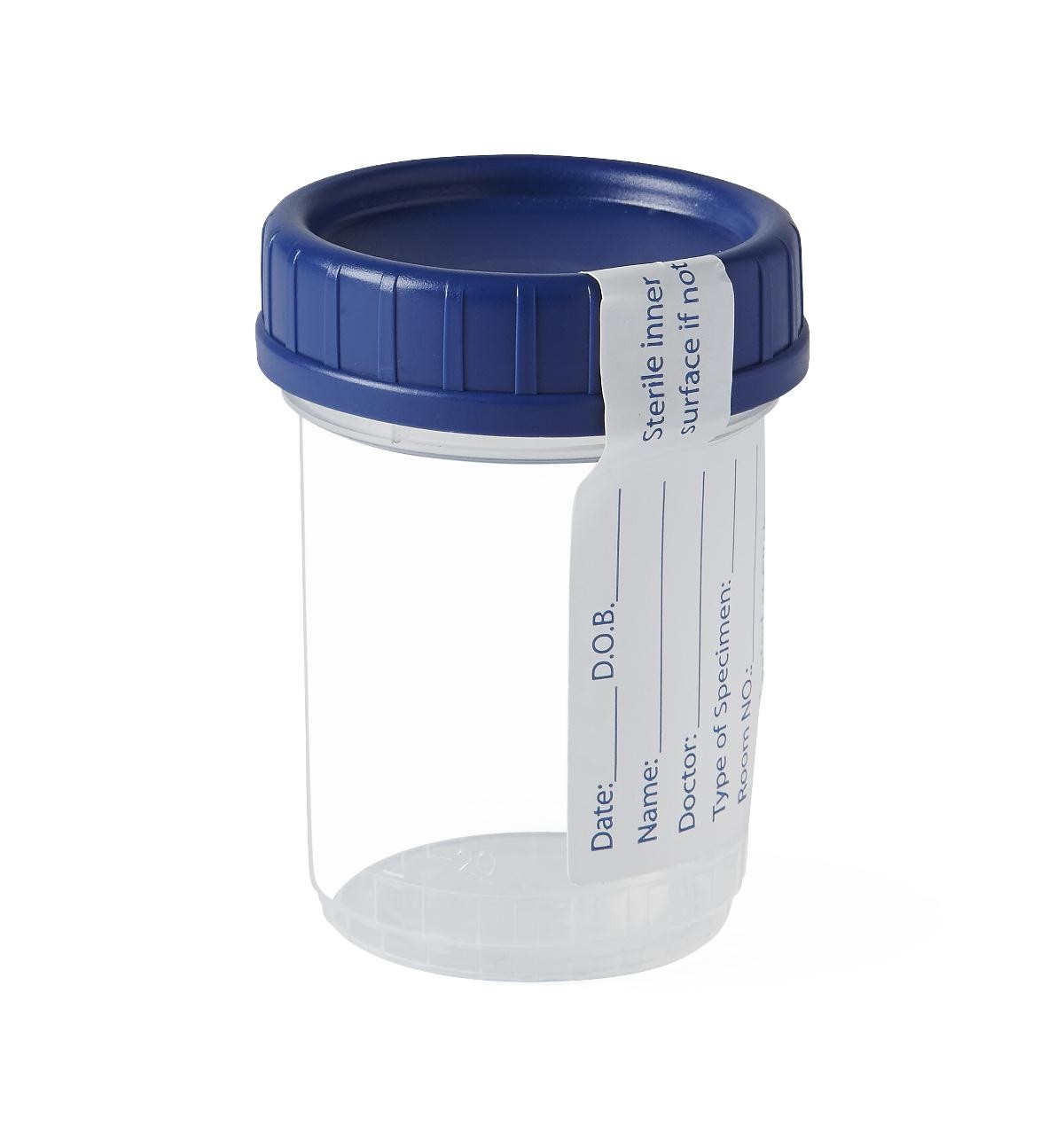 Medline Specimen Container for Pneumatic Tube Systems Click-N-Close 90 mL (3 oz.