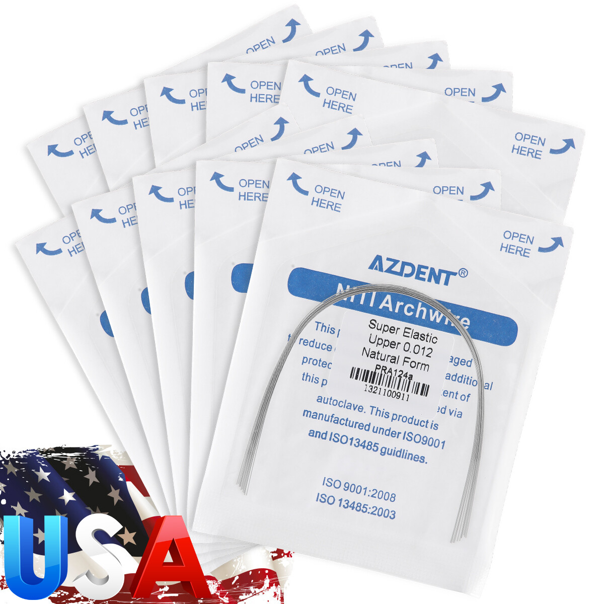 AZDENT Dental Orthodontic Super Elastic Round Niti Arch Wire Nature Form Wires