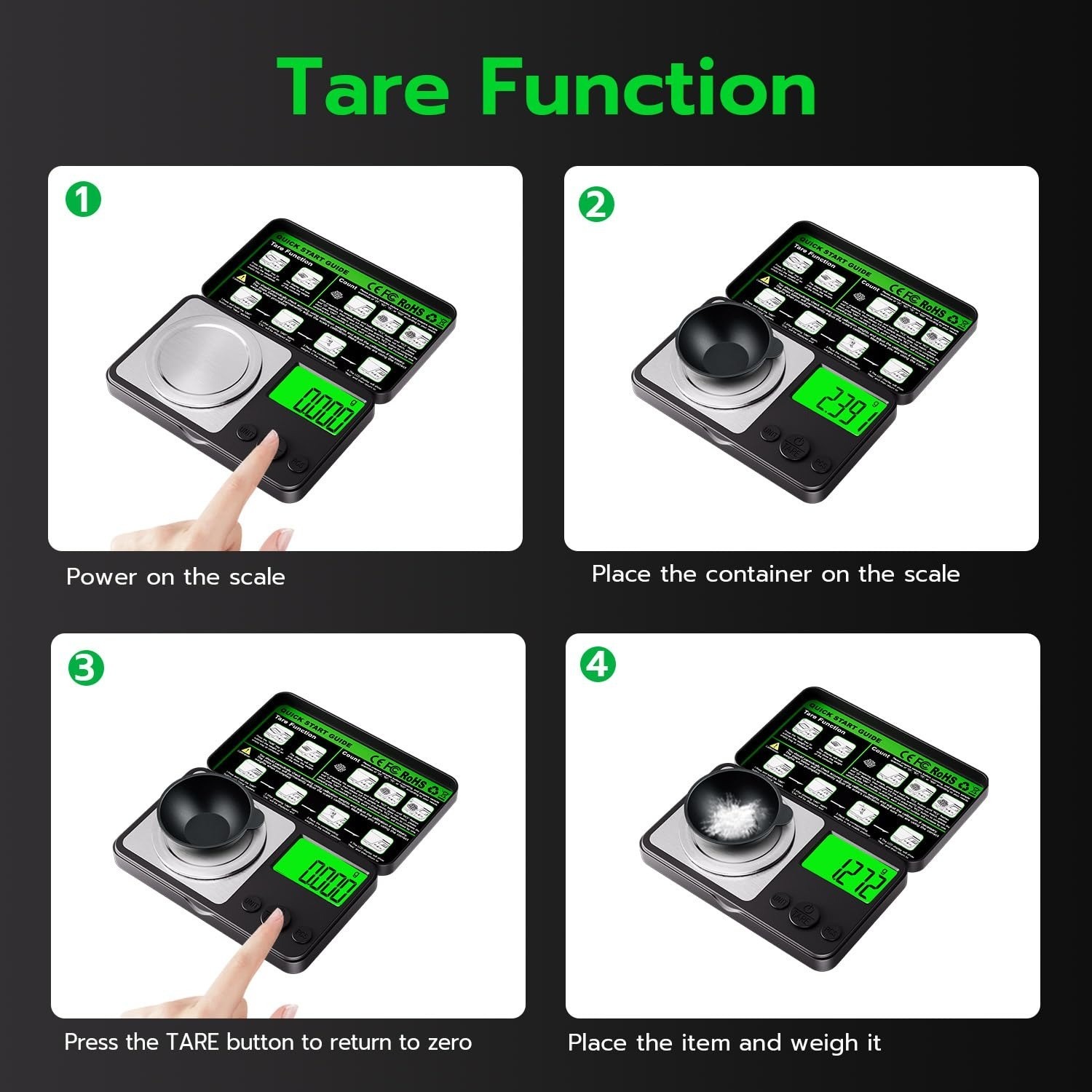 Wigearss Digital Milligram Scale 50g x 0.001g Precision Scale