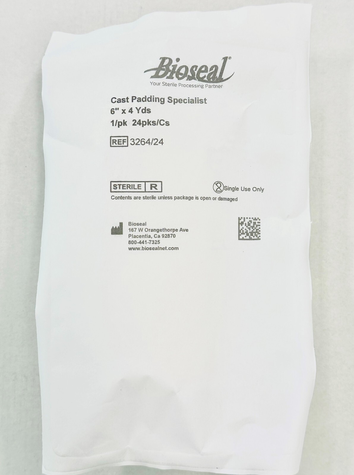 *1-Pack* Bioseal Cast Padding Specialist 6″ x 4 Yards White Sterile 3264/24