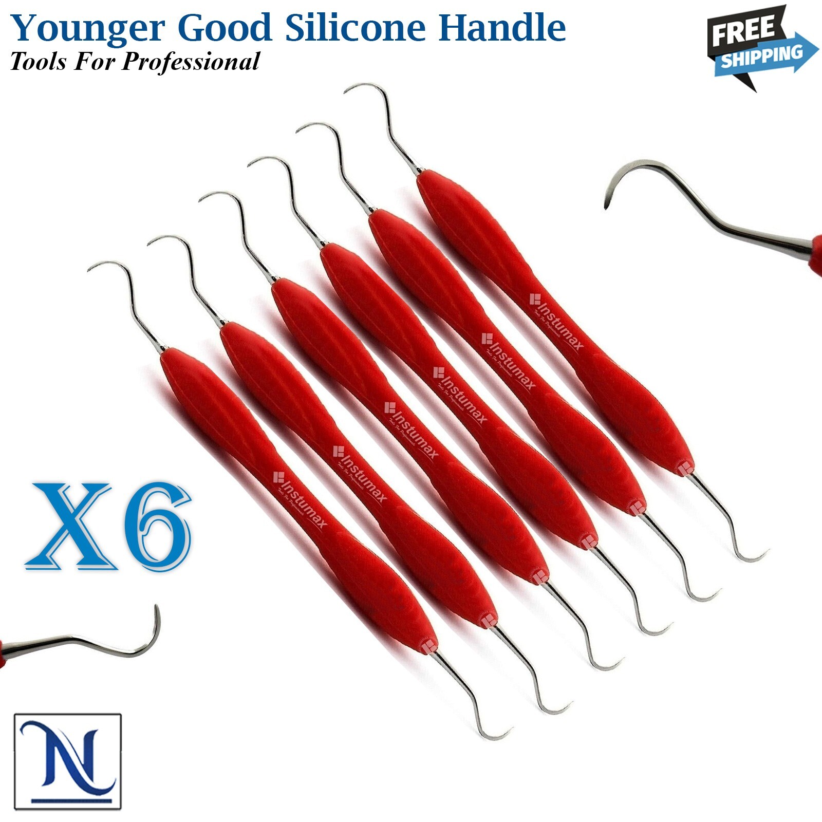 Dental Younger-Good Curettes 7/8 Universal Silicone Handle Periodontal Hygienist