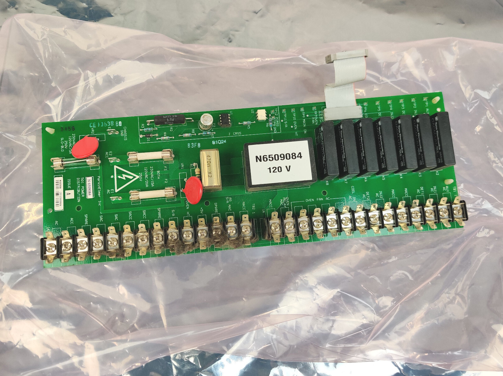 PerkinElmer Clarus 400 GC N6509084 issue A 501 Power Distribution Board Working