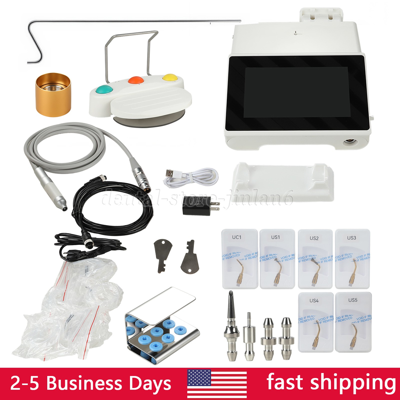 MPT1 Piezo Bone Surgery 4+1 Tips Bone Perio Endo Clean+ Piezosurgery 7″ Screen