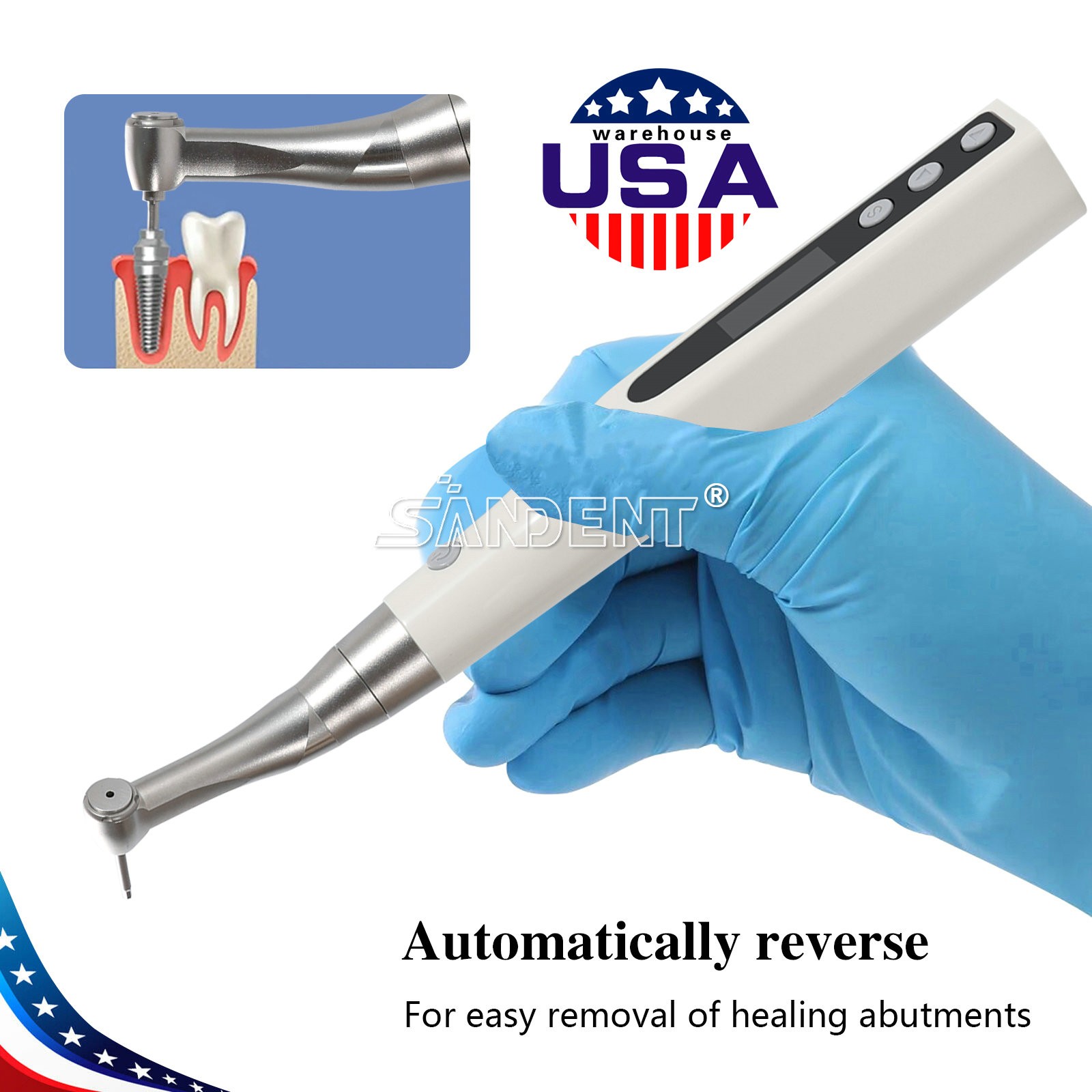 NSK Style Dental Low Speed Contra Angle Handpiece Push Button ø2.35mm E-TYPE