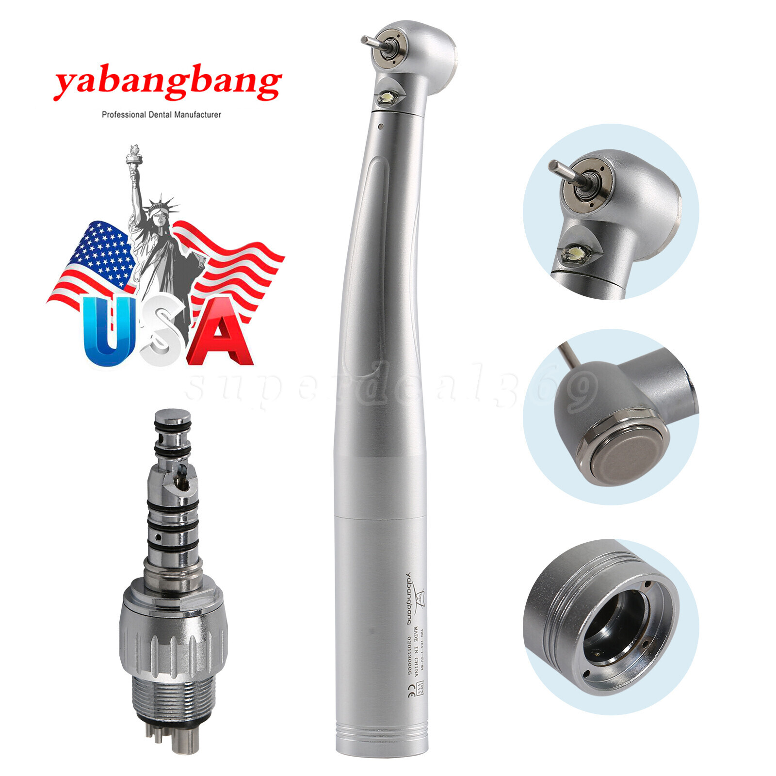 Dental LED E-generator Handpiece Large Torque / 4Hole Coupler For Kavo YDKKM ty