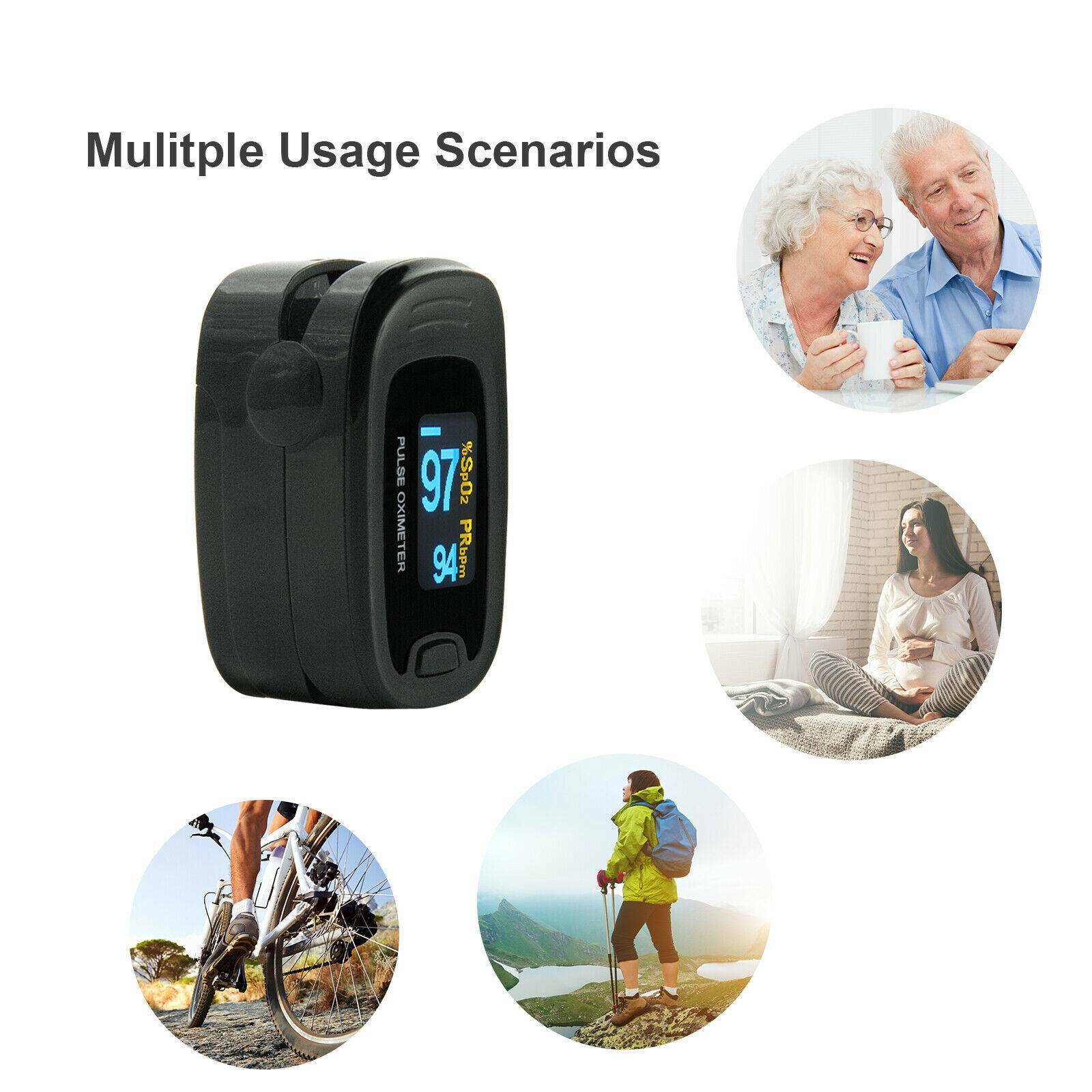 Finger Pulse Oximeter With Case Fingertip Oximetro de pulso de dedo OLED US