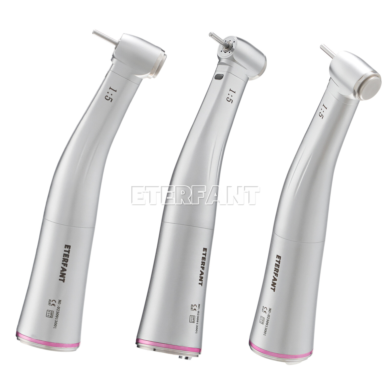 ETERFANT Dental 1:5 Increasing Contra Angle LED Optic Fiber F/NSK Electric Motor