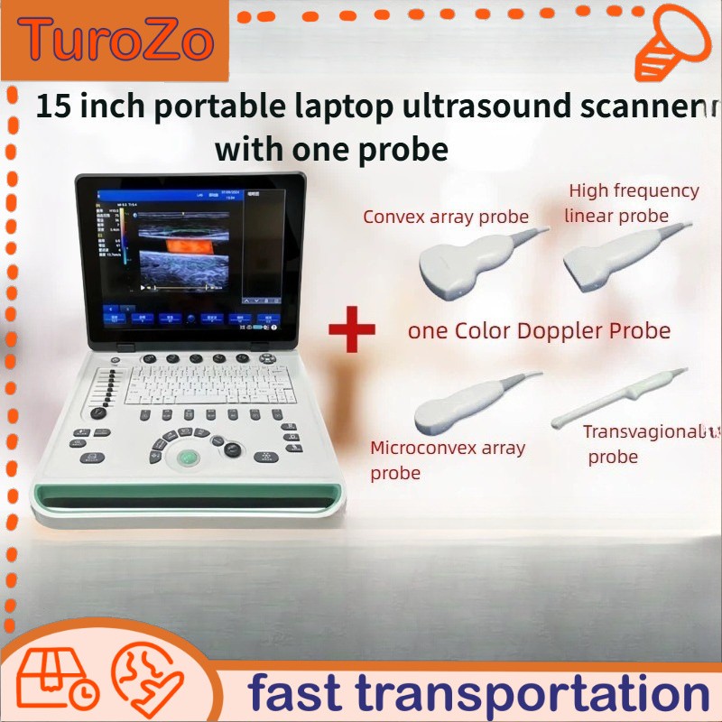 15 inch portable laptop ultrasound scanner with one probes New