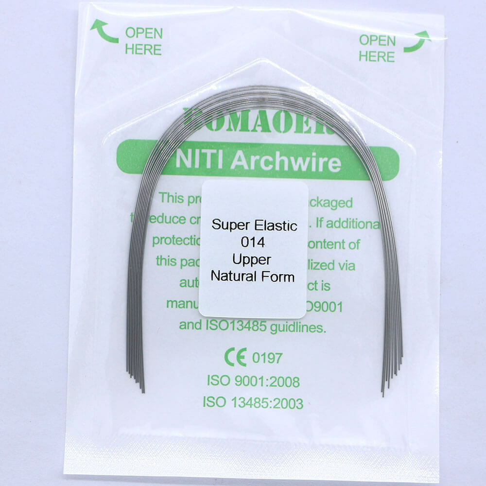 5-200PACKS Dental Ortho Super Elastic Niti Round Arch Wire 014 Upper Nature Form