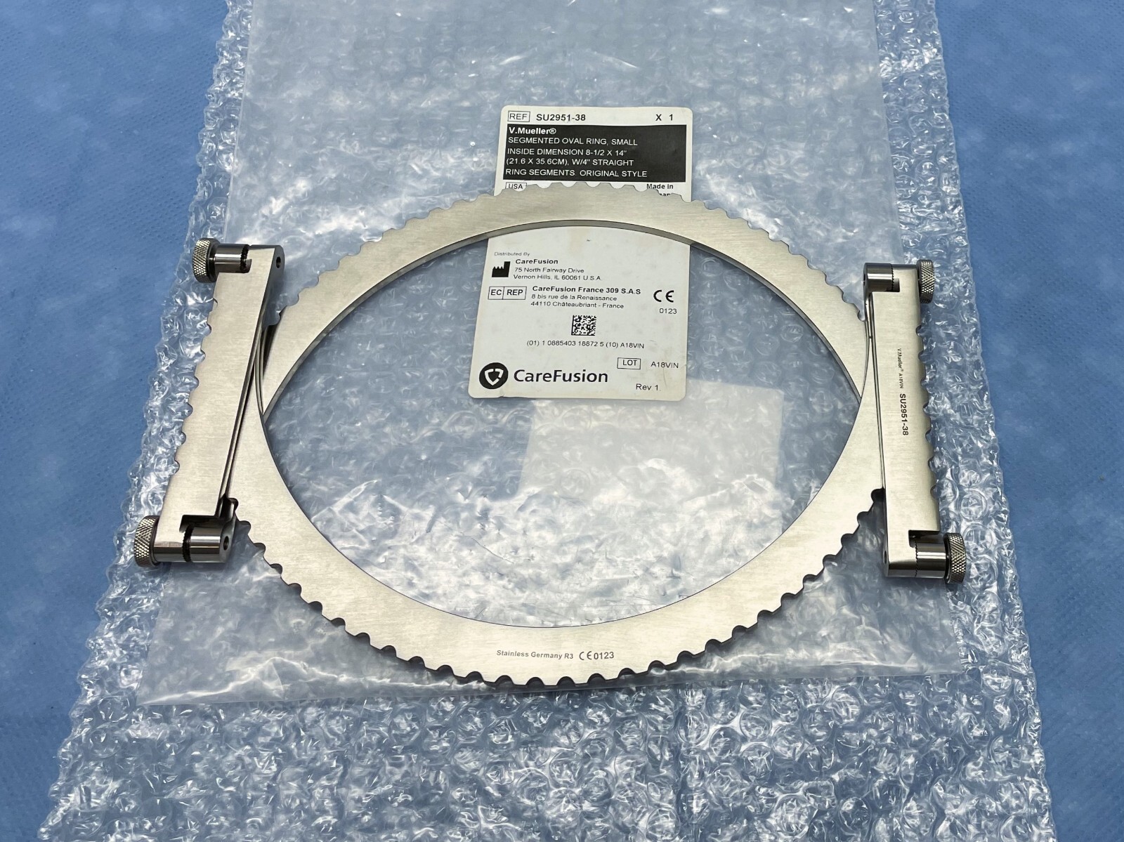 V. Mueller SU2951 Bookwalter Retractor Set, Table Post, Ring, Blades, Clamps