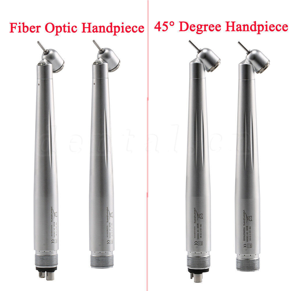 Dental Surgical Handpiece 45 Degree High Speed 4 Hole LED Reverse Air NSK Style