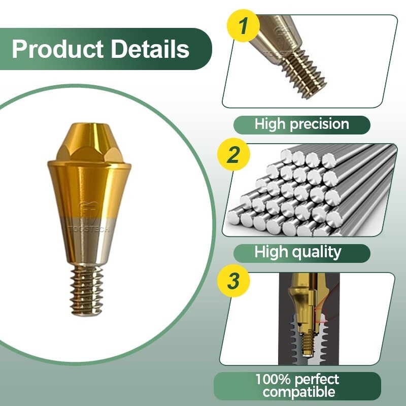 6pcs Multi unit straight abutment fits to Hiossen Osstem platform Regular Mini