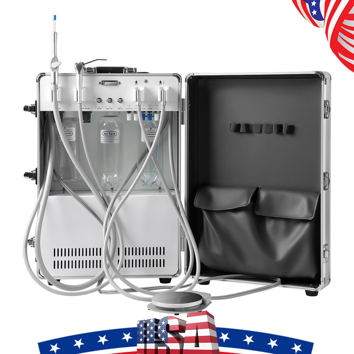 Dental Portable Unit with Air Compressor Suction System Mobile for Dental Clinic