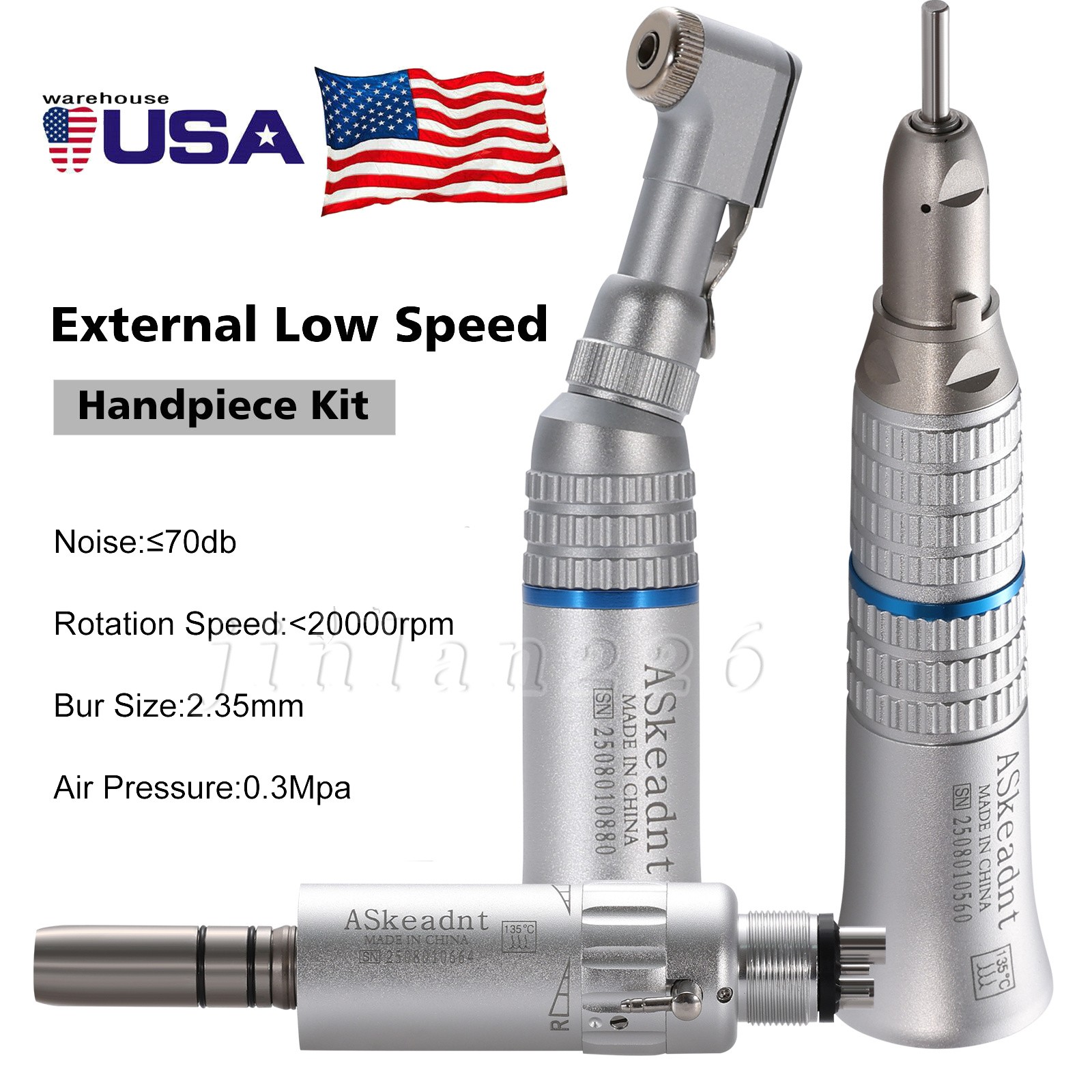 NSK Style Dental Slow Low Speed Handpiece Straight Contra Angle Air Motor 2/4H Y