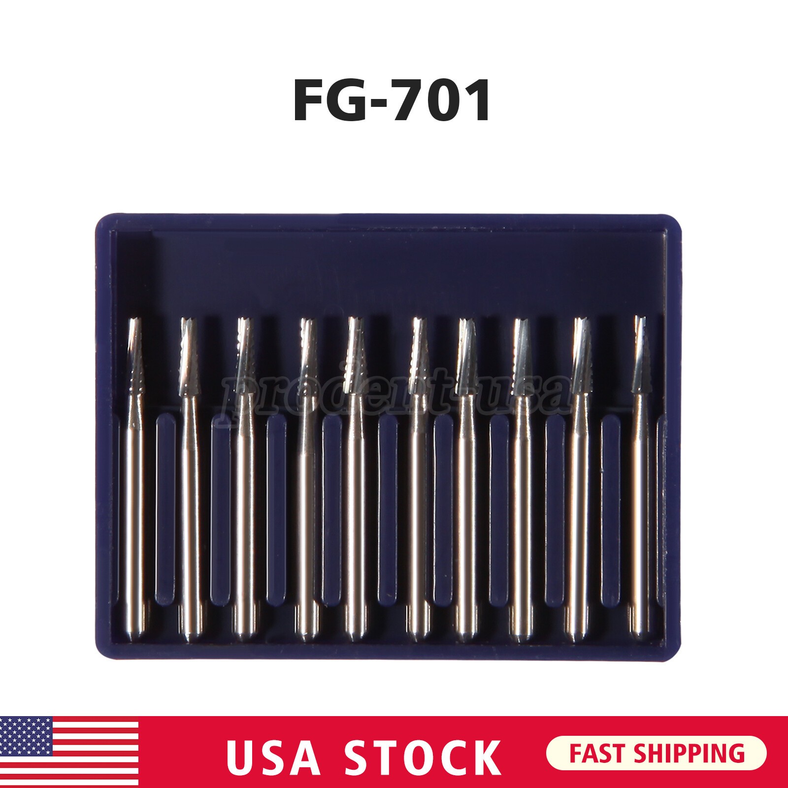 10Pc/Pack Dental Tungsten Carbide Drill FG Bur For High Speed Handpiece FG701 po