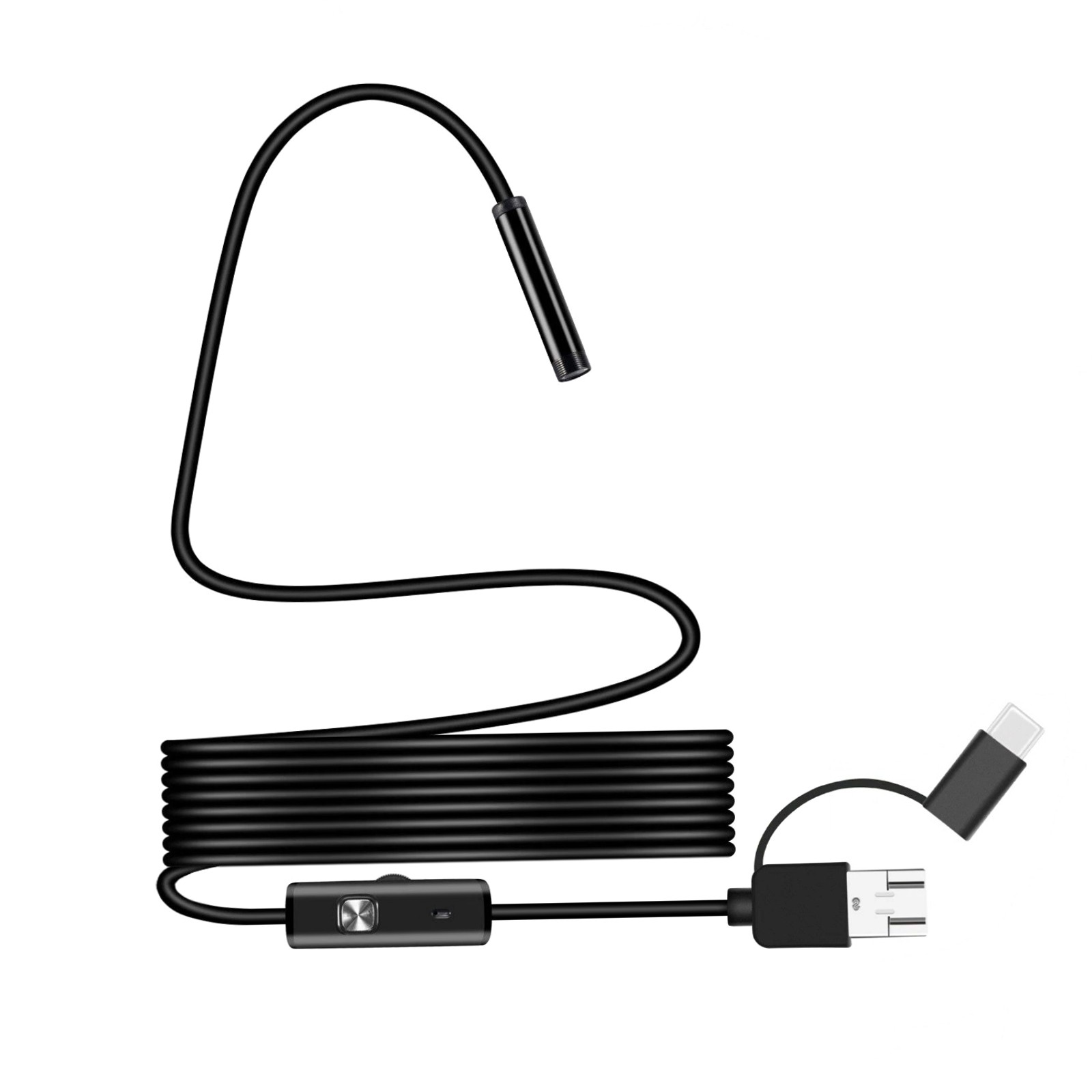 2M Endoscope Borescope Camera 6 LED for Android Type-C USB 7mm Waterproof IP67