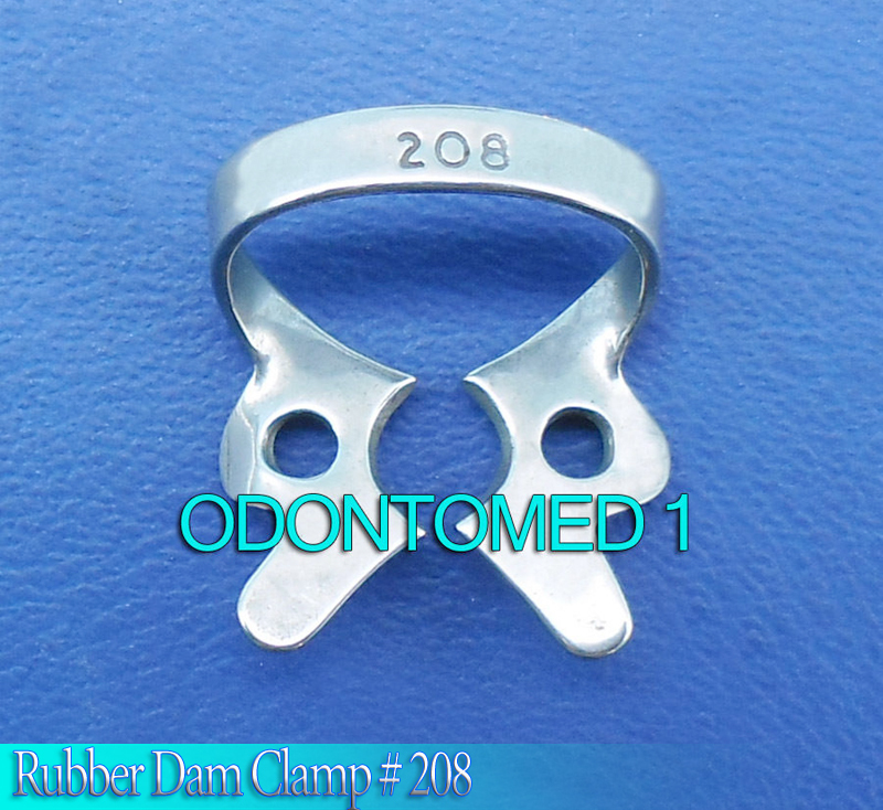 6 Endodontic Rubber Dam Clamp # 208 Surgical Dental Instruments