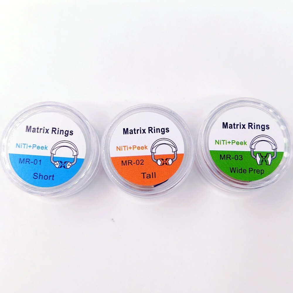 Dental Matrix Bands Non-Stick Sectional Contoured Matrice Refill Clamp Ring Niti