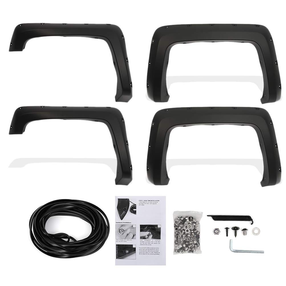 PP Fender Flares Black Pocket Rivet Bolt For Chevy Silverado 14-18