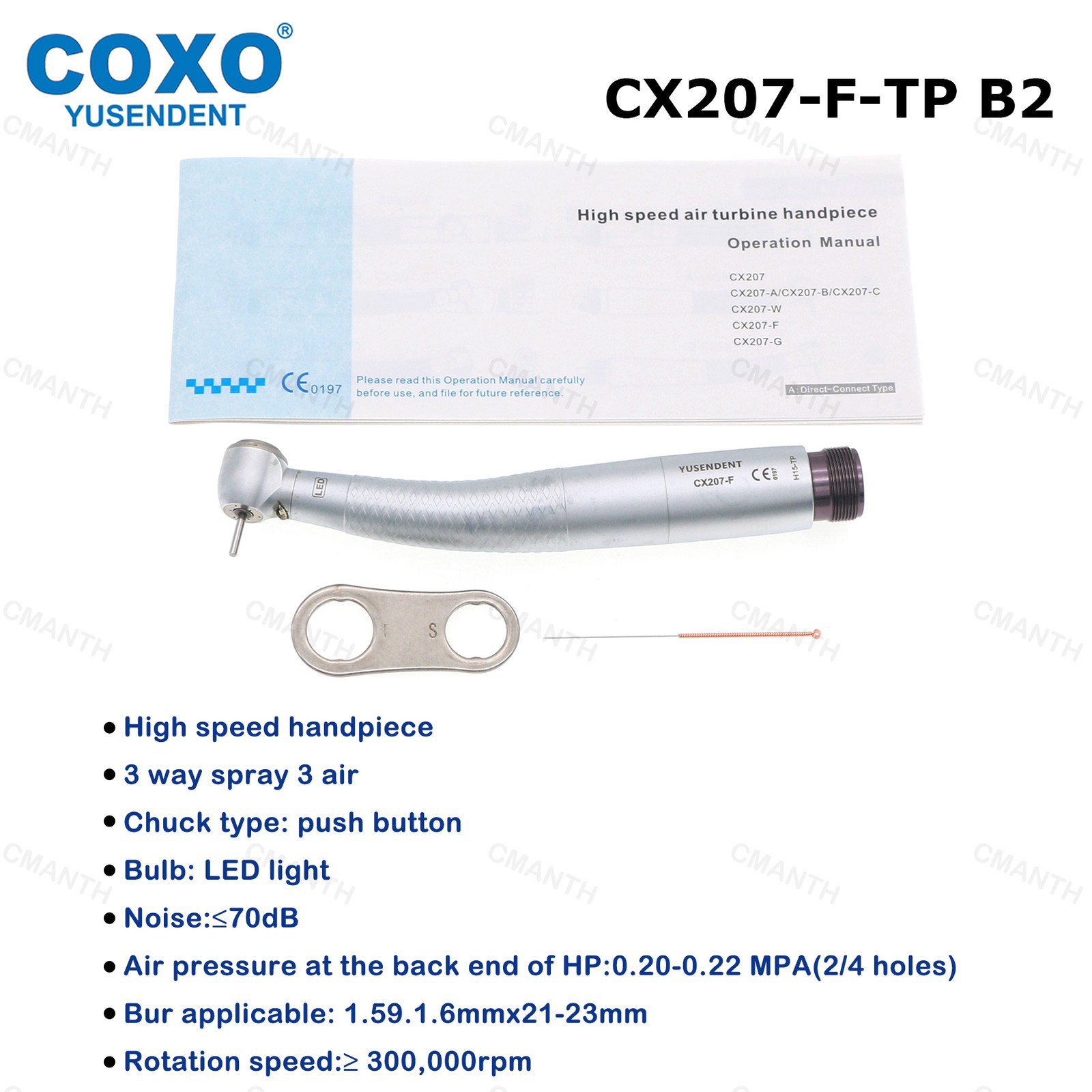 US COXO Dental Handpiece LED High Speed Turbine Rotor E Generator Fit NSK KAVO
