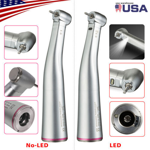 1:5 Contra Angle Handpiece 4 Spray LED Fiber Optic/Without LED Dental
