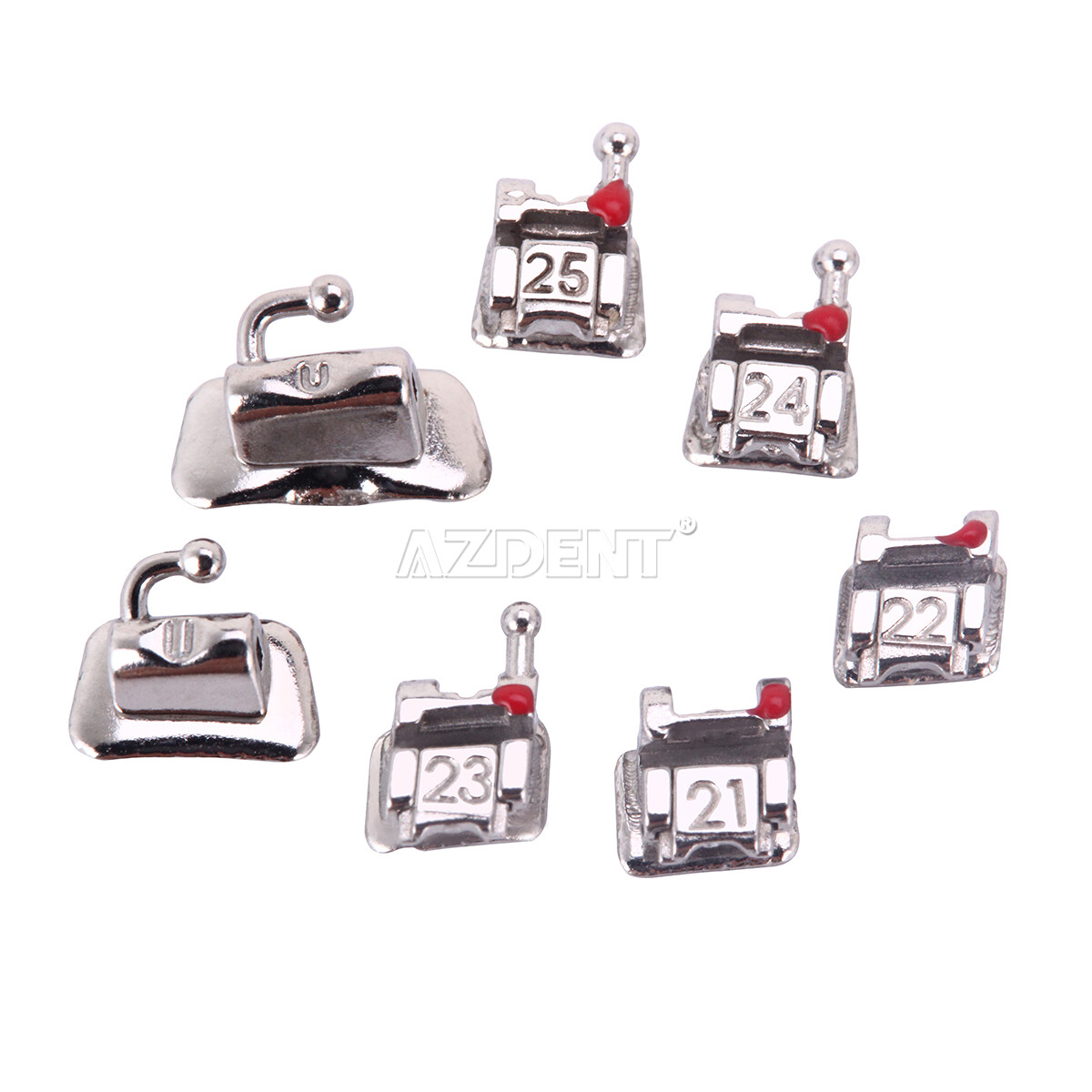AZDENT Dental Self-Ligating Brackets Braces Mini Roth/MBT.022 345Hks Orthodontic