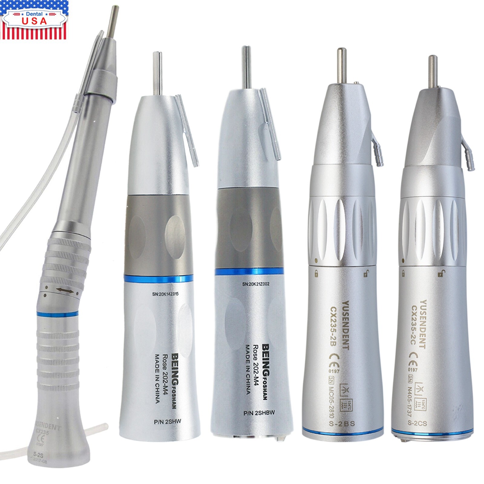 COXO Dental Surgical Handpiece Straight Implant Cone Nose 20 Degree Fiber Optic