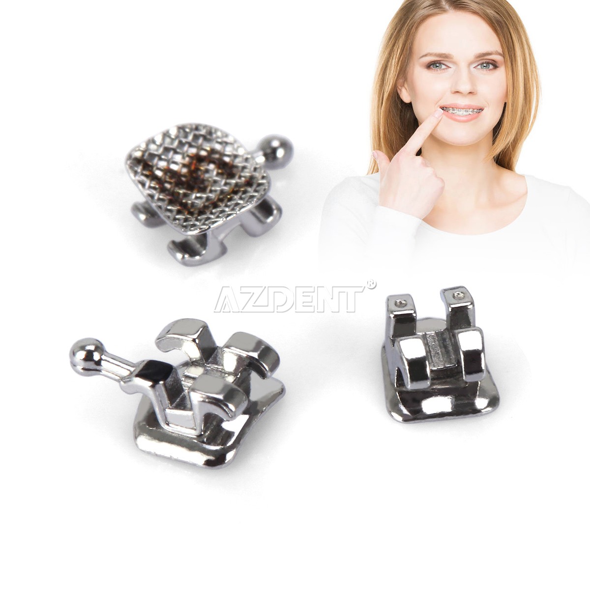 1 Box/20pcs Dental Split Welding Bracket Braces Mini MBT.022 345 Hook Laser Mark