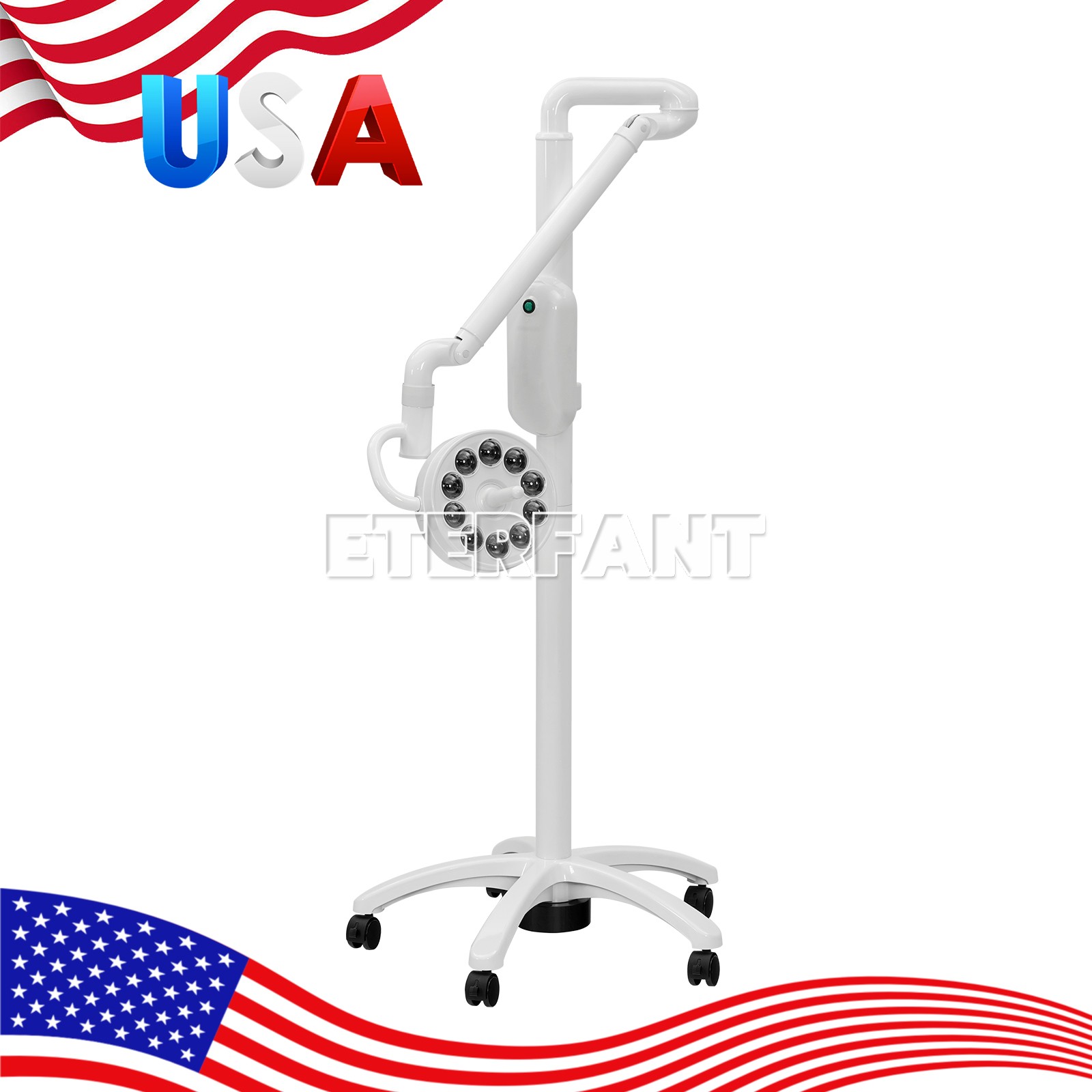 Dental Mobile LED Oral Surgical Light Stand Induction Exam Opertory Lamp 55W