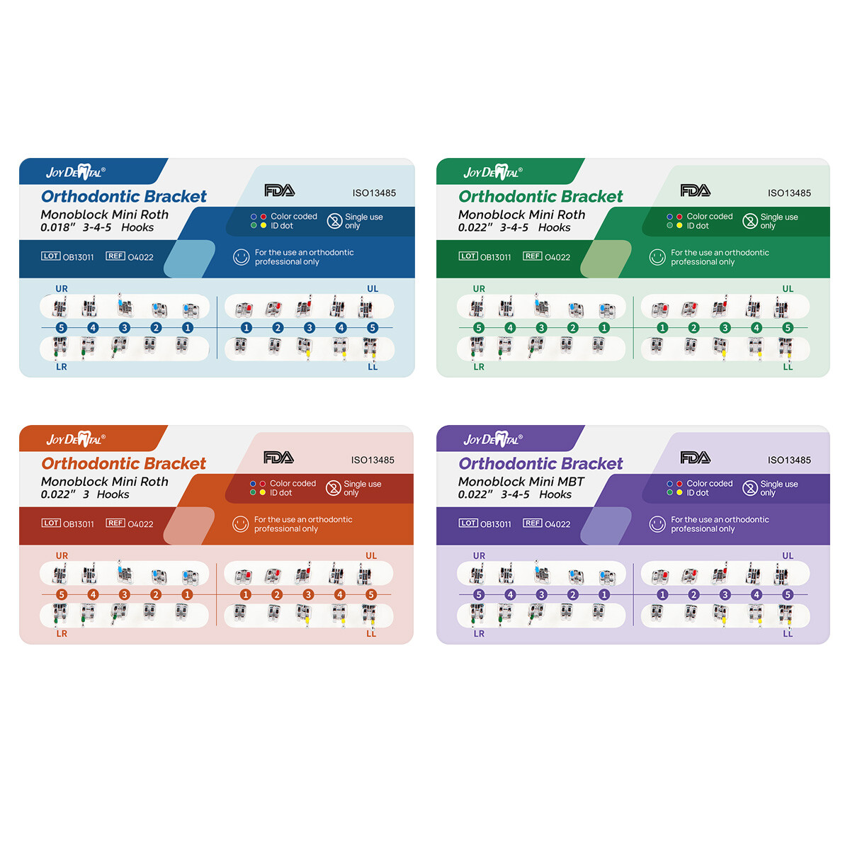 Dental Orthodontic Braces Brackets Mini Roth.022 Hook 345 /Round Arch Wires NITI