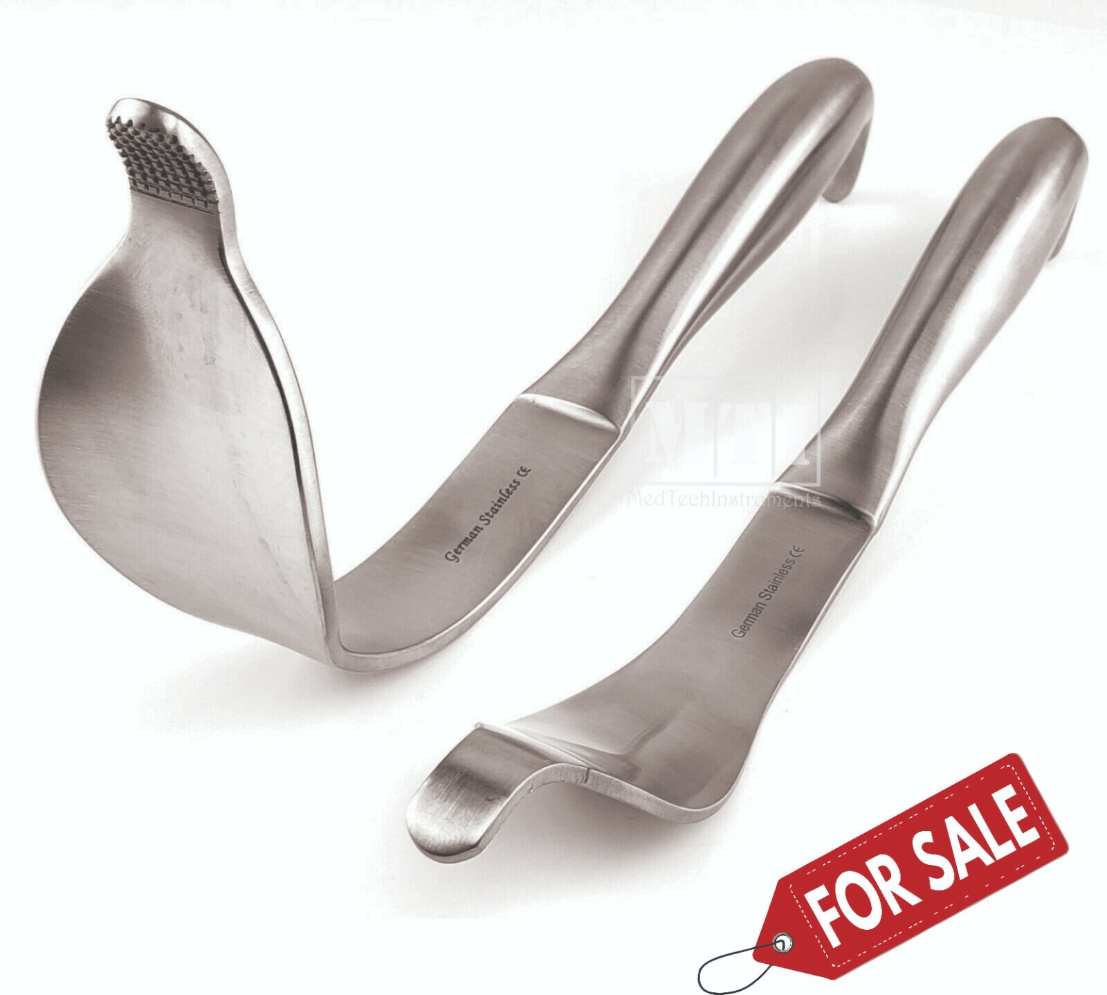 2 Cobra Retractor Serrated Tip Orthopedic Instruments German Stainless Steel