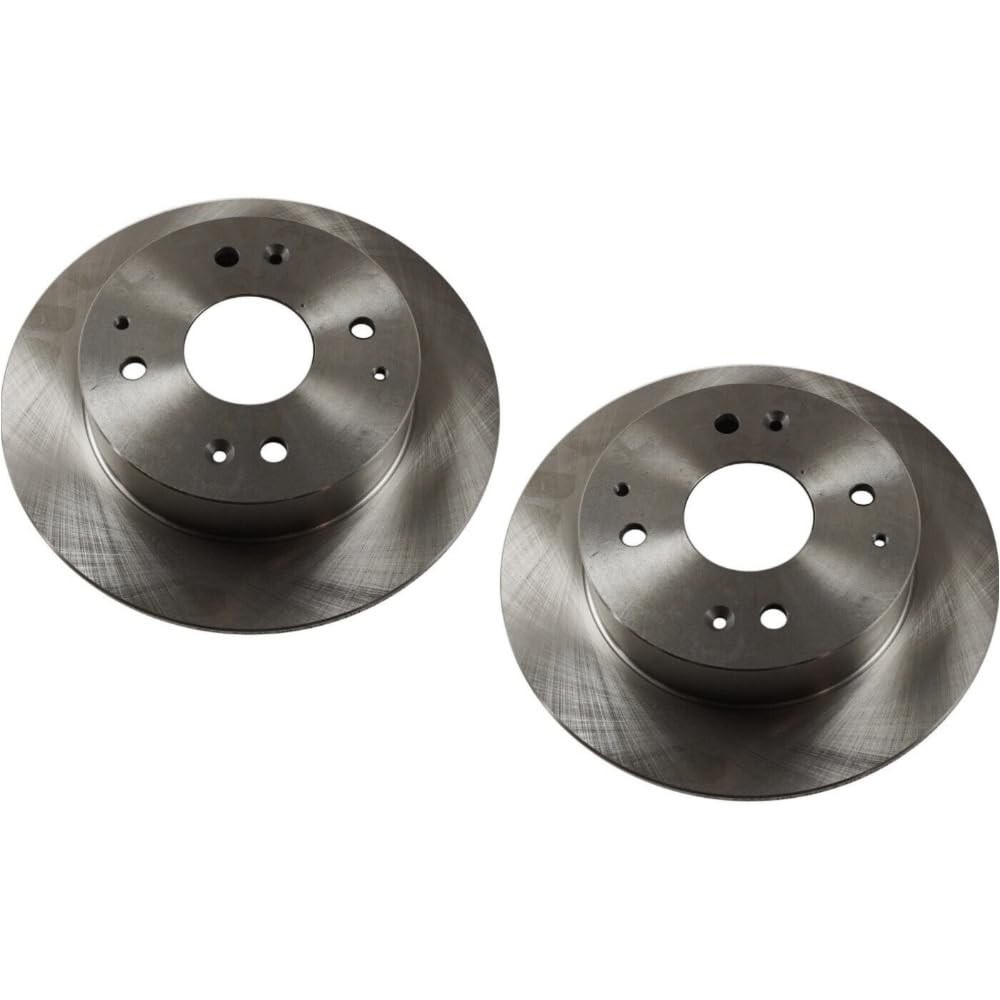 2 Disc Brake Rotors Rear Right Passenger Side Plain Cast Iron Performan