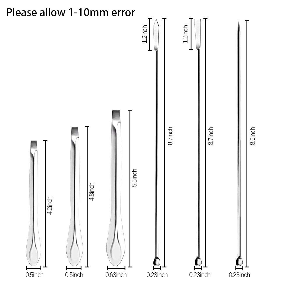 High Quality New Practical Laboratory Sampling Spoon Stainless Steel Safe 12pcs