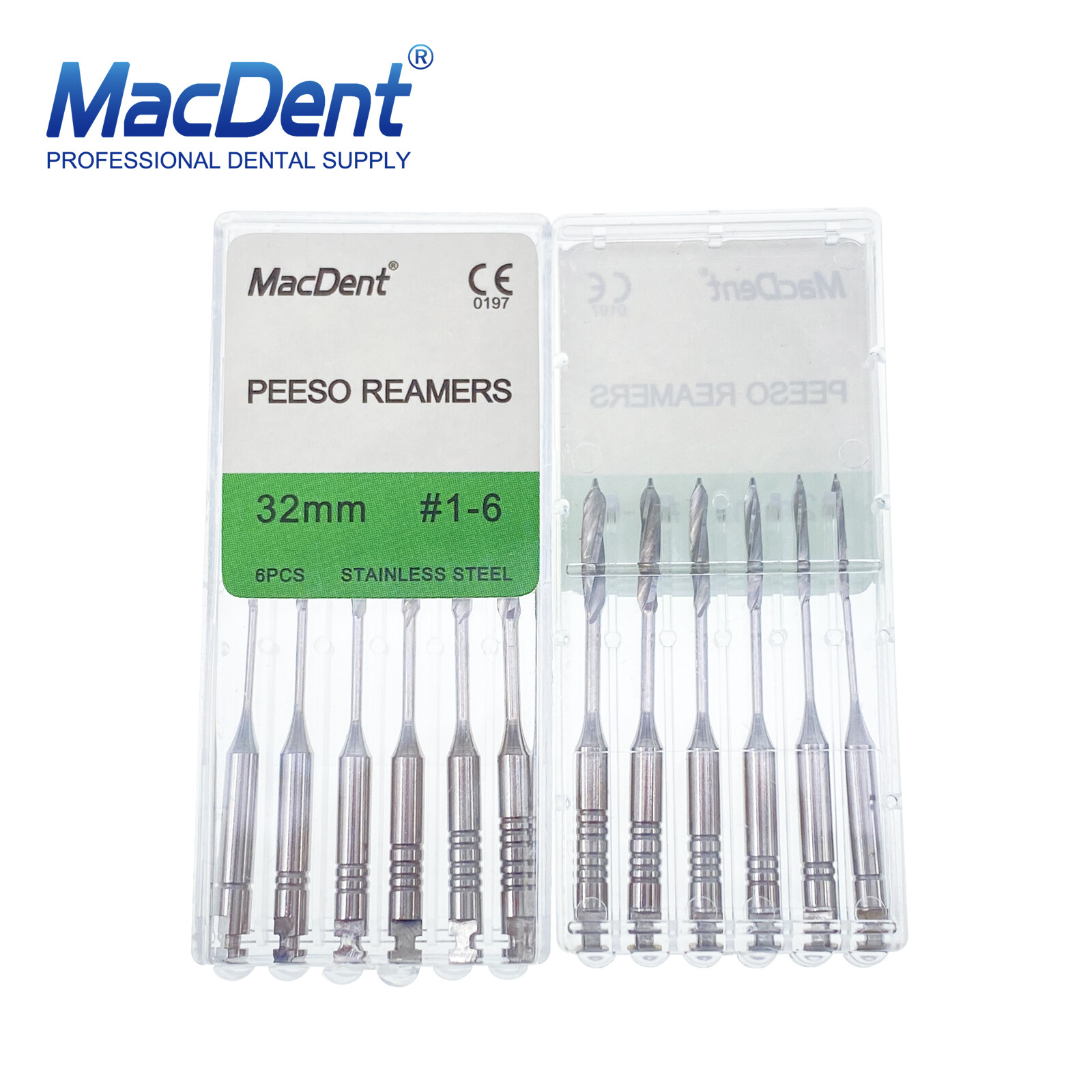 MacDent Dental Endodontic Peeso Reamers/Gates Drill Stainless Steel Engine Use