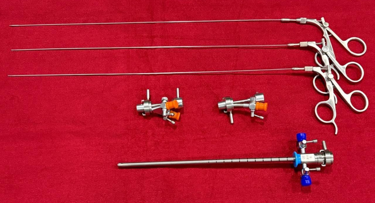 1Set-Laparoscopic Cystoscope Sheath Full Surgery Set 22FR & Graspers 5FR SS