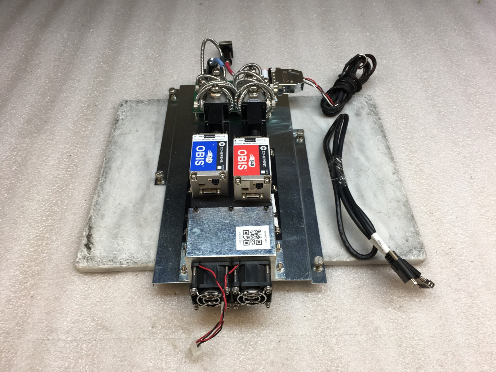 Coherent Obis 488-20 LS 1178767 Laser w/ Obis 640 1253495 and Control Board