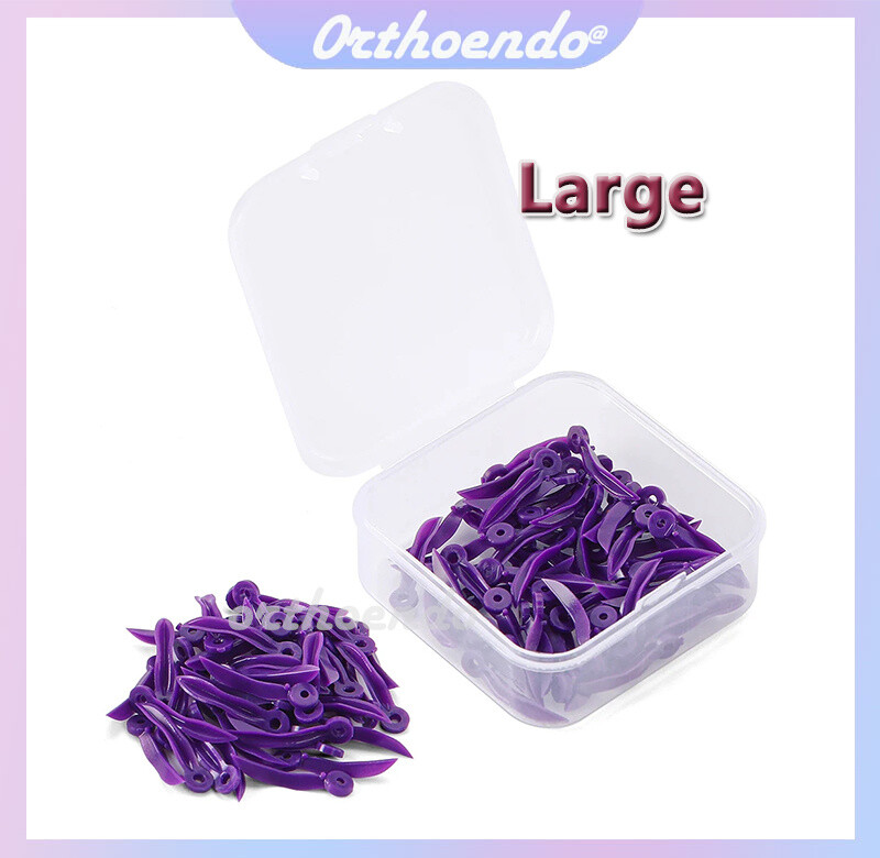 200x Plastic Wedges Dental Disposable Wave Shape Wedge With Hole Assorted Sizes