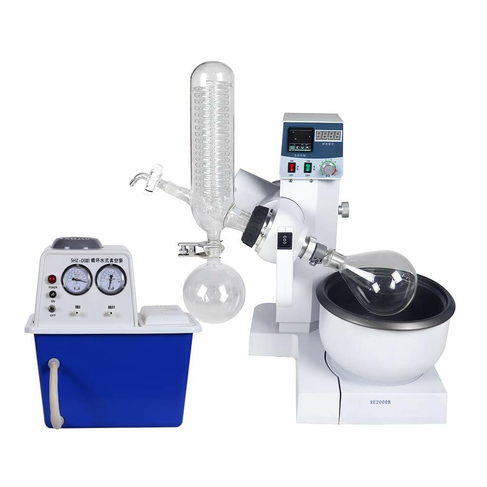 2L Rotary Evaporator Automatic Lifting Rotavap Turnkey System with Chiller Pump