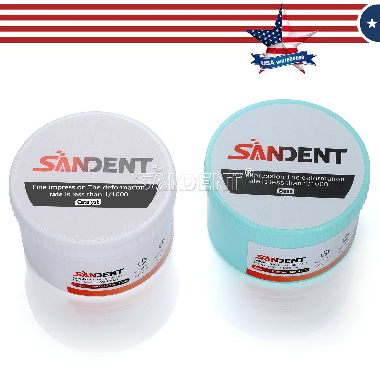 Dental Soft Putty Impression Material (400 g Base + Catalyst) Regular Set Heavy