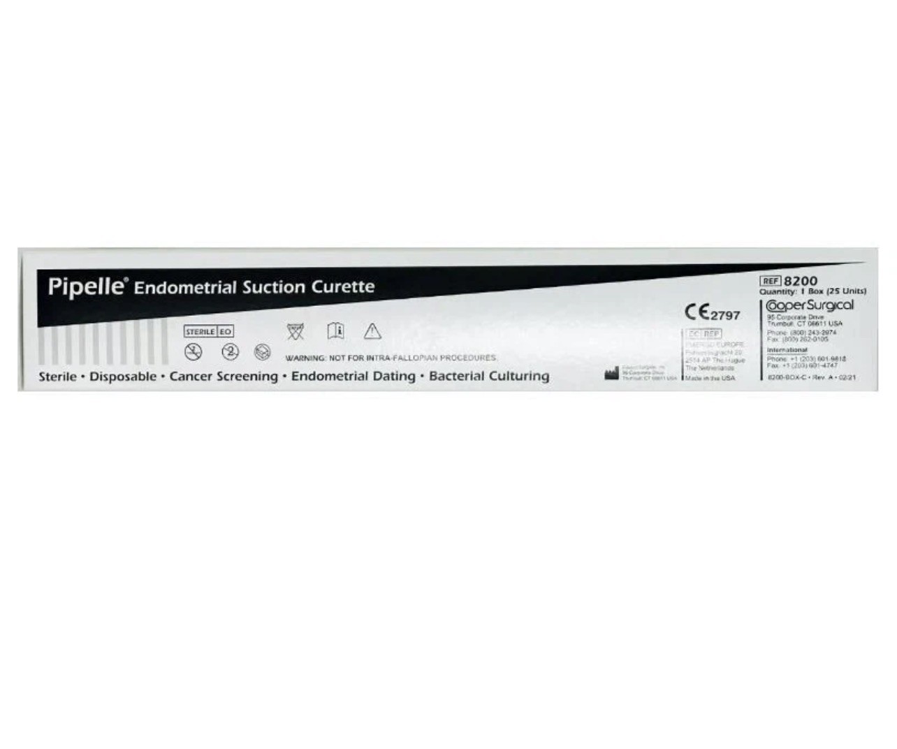 *25-Packs* Cooper Surgical Pipelle Curette Sterile 8200
