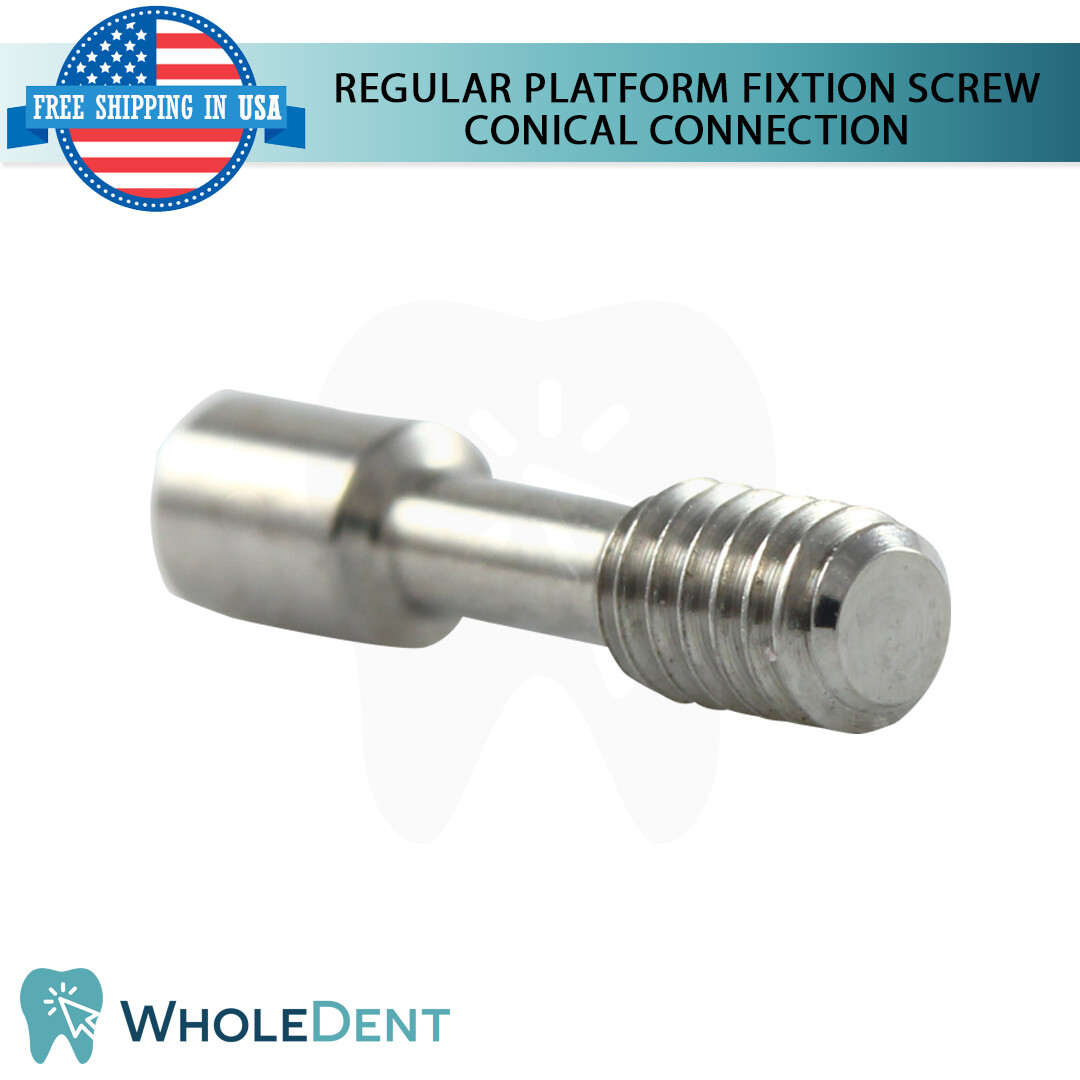 50x Dental Titanium Fixation Screw RP Conical 2.65mm Hex Regular Platform