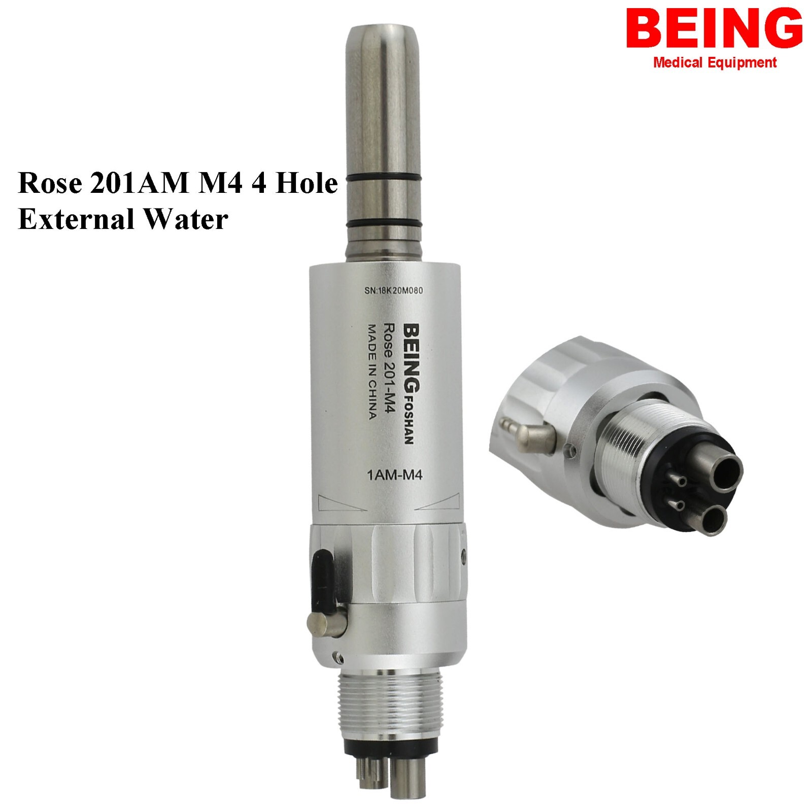 BEING Dental Prophy Handpiece 4:1 Nose cone Straight Air Motor 4 Holes NSK EX-5B