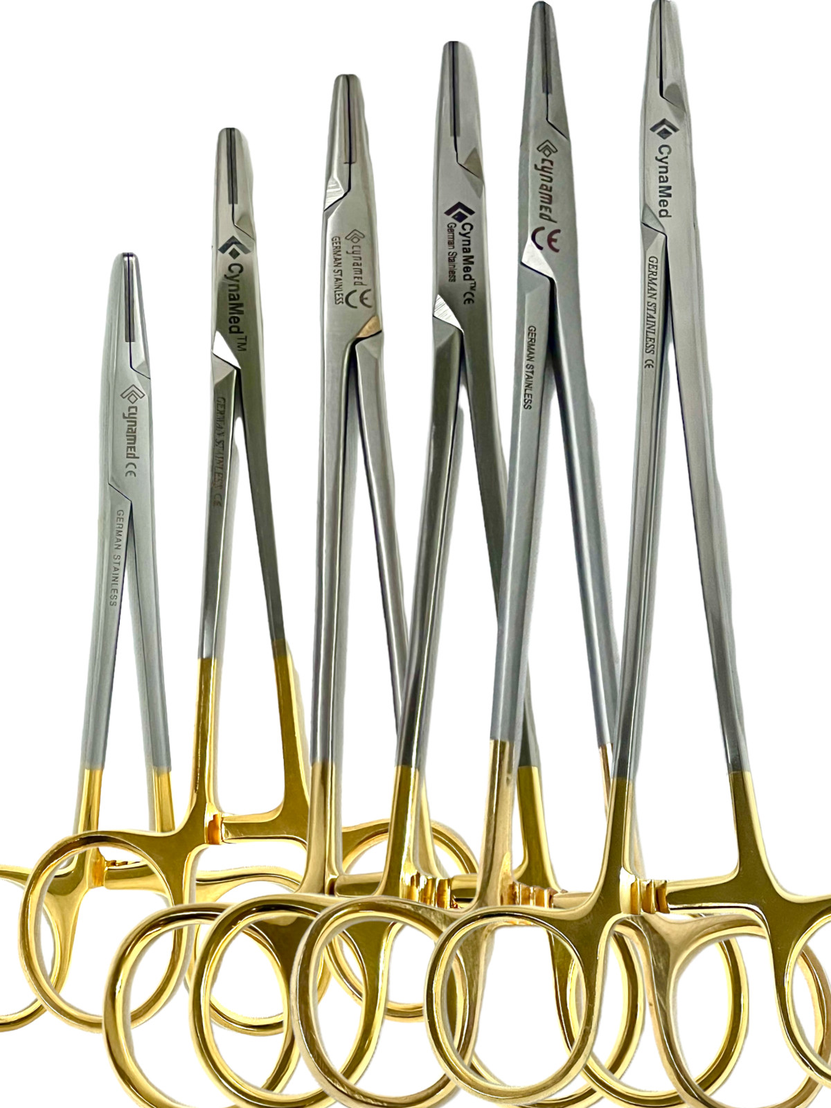 6 EA GERMAN T/C Mayo Hegar Needle Holder with Tungsten Carbide Surgical Dental