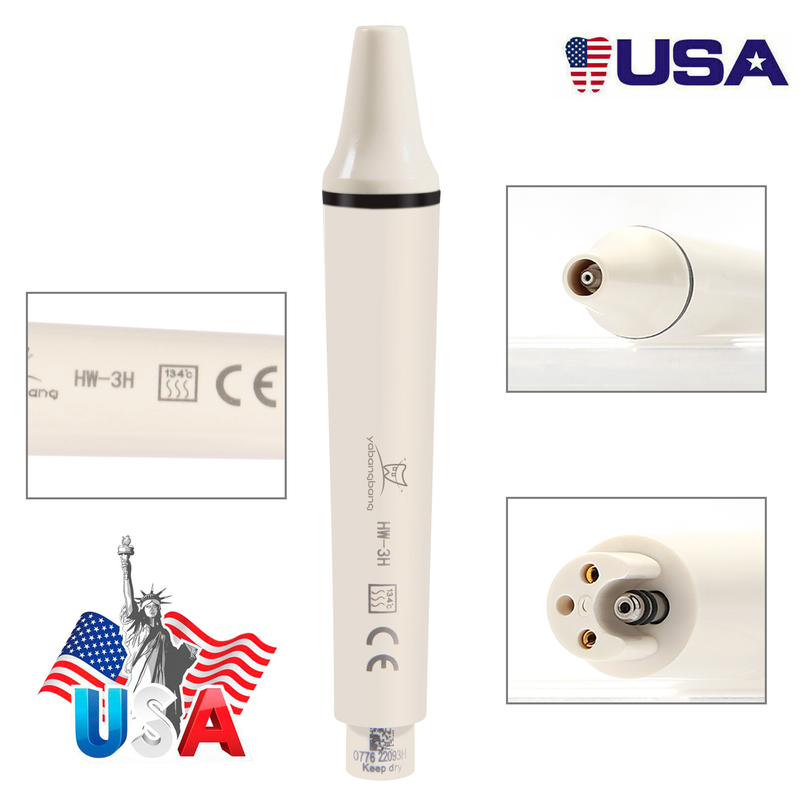 Dental Ultrasonic Scaler Handpiece For EMS / Scaler Tip Scaling G1-G6
